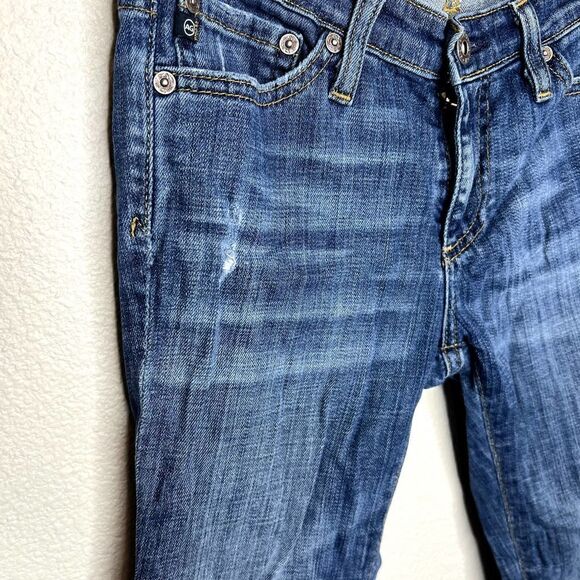 AG Adriano Goldschmied The Premiere Skinny Straight Distressed Jeans Size 25R - Picture 3 of 8